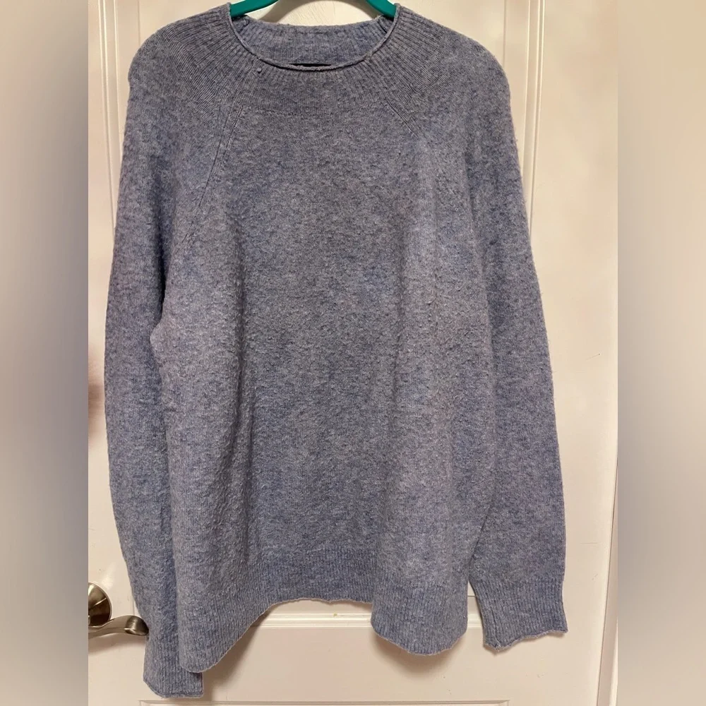 J. Crew Gray Merino Wool Alpaca Blend Sweater Pullover Cozy Grunge Preppy Large